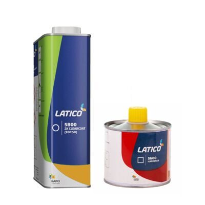 Лак 5850 2К Прозрачный быстросохнущий Latico 1л + отвердитель